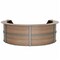Linea Italia Reception Desk 107 in D X 46 in H, 11.8 ft W X Thermofused Laminate, Walnut ZUI298 - alternate 1
